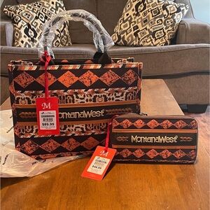 Brand new with tags , Wrangler Montana West purse and matching wallet